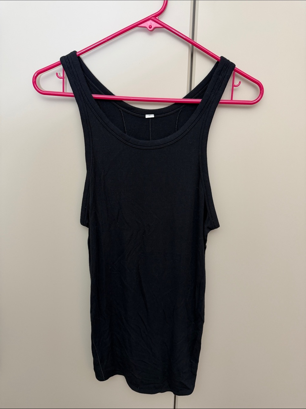 lululemon athletica Black Ribbed Scoop Tank